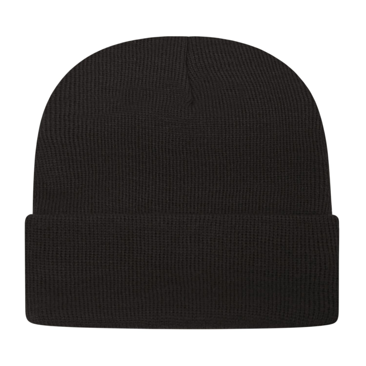 black knit beanie
