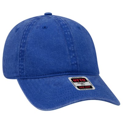 OTTO 6 Panel Low Profile Garment Washed Pigment Dyed Cotton Twill Baseball Cap